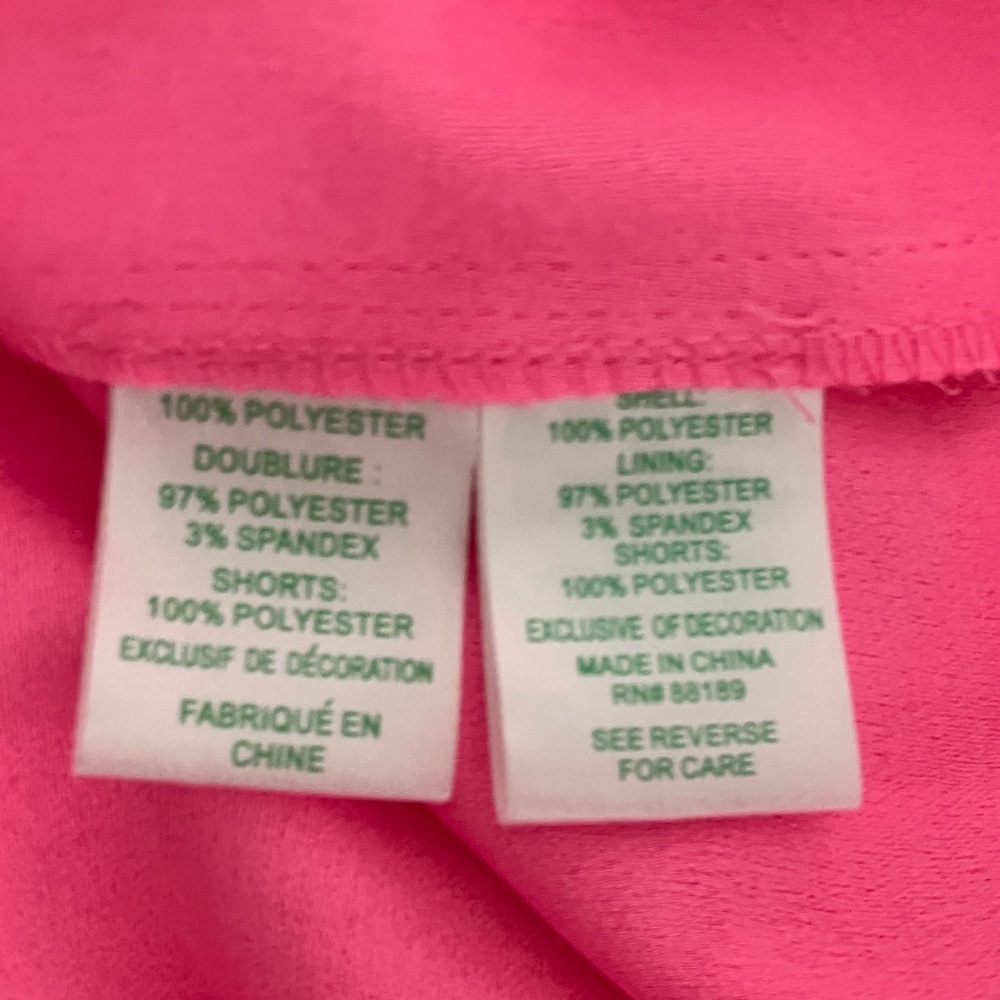 LILLY PULITZER Donna Romper Havana Pink Scalloped Shell Embroidery Size 10 NWT - Picture 9 of 13